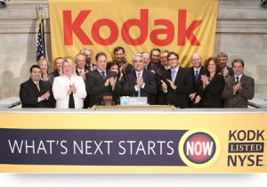 Kodak President and CEO Antonio M Perez rings the opening bell to celebrate Kodak's return to NYSE.